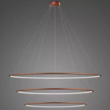 Lampa wisząca Ledowe Okręgi No.3 150cm 4k miedziana