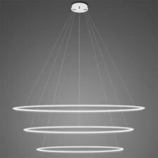 Lampa wisząca Ledowe Okręgi No.3 150cm 4k biała
