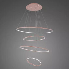 Lampa wisząca Ledowe Okręgi No.4 100cm 3k Różowe Złoto