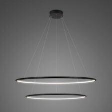 Lampa Ledowe Okręgi No.2 czarna 80cm 4k