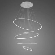 Lampa wisząca Ledowe Okręgi No.5 150cm 3k srebrna ściemnialna