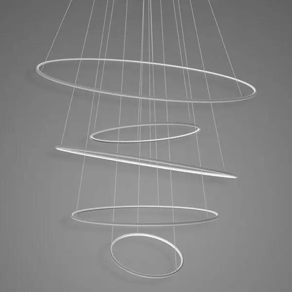 Lampa wisząca Ledowe Okręgi No.5 120cm 3k srebrna dimm - obrazek 3