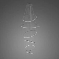 Lampa wisząca Ledowe Okręgi No.6 czarna 3k