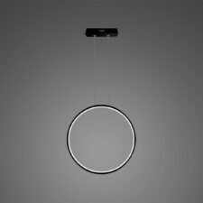 Lampa wisząca Ledowe Okręgi No.1 X 40cm 4k czarny ściemnialna