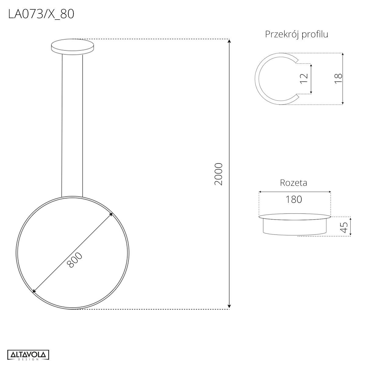 Lampa wisząca Ledowe Okręgi No.1 X 80cm 3k różowo złoty - obrazek 3
