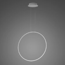 Lampa wisząca Ledowe Okręgi No.1 X 80cm 4k srebrna ściemnialna