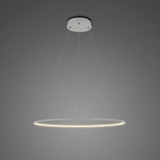 Lampa wisząca Ledowe Okręgi No.1 40cm 3k srebrna ściemnialna