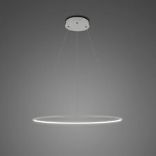 Lampa wisząca Ledowe Okręgi No.1 40cm 4k srebrna ściemnialna