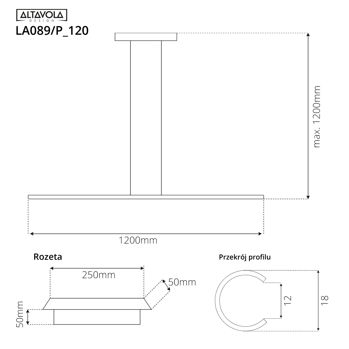 Lampa wisząca Linea No.1 120cm 4k różowo złota - obrazek 5