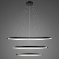 Lampa wisząca Ledowe Okręgi No.3 100cm 3k czarna ściemnialna