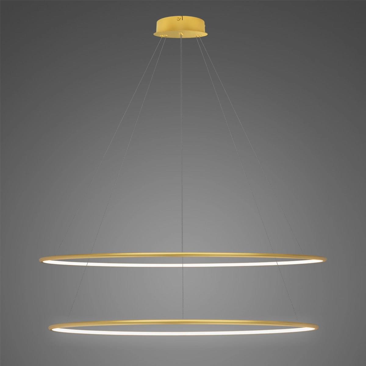 Lampa Ledowe Okręgi No.2 120cm 4k złota - obrazek 3