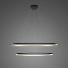 Lampa wisząca Ledowe Okręgi No.2 100cm 4k czarna