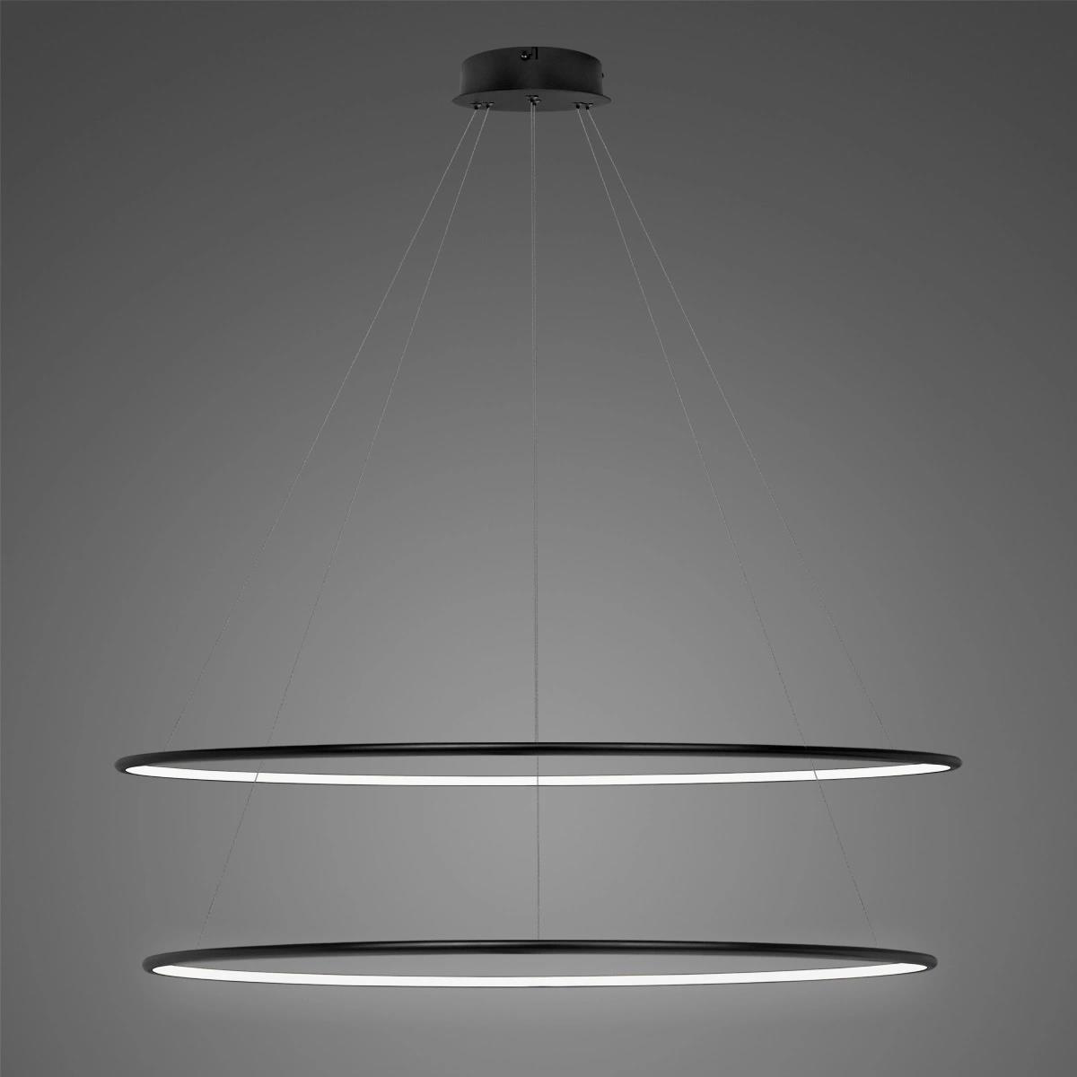 Lampa Ledowe Okręgi No.2 120cm 4k czarna - obrazek 3