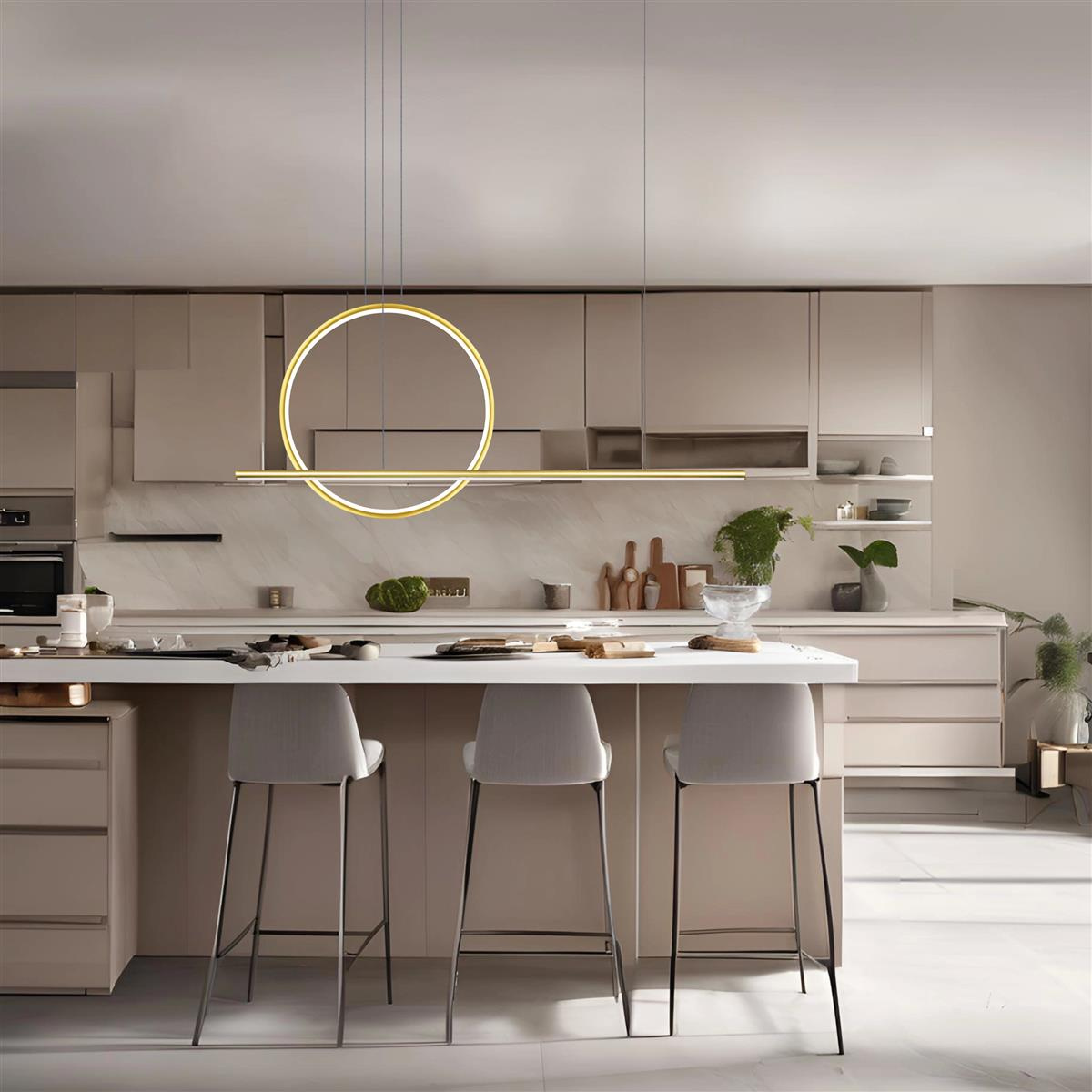 Lampa wisząca Linea No.2 100 40cm złota 3k - obrazek 5