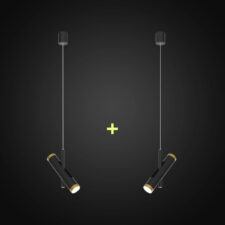 Lampa wisząca Lunette No.1 P czarna zestaw