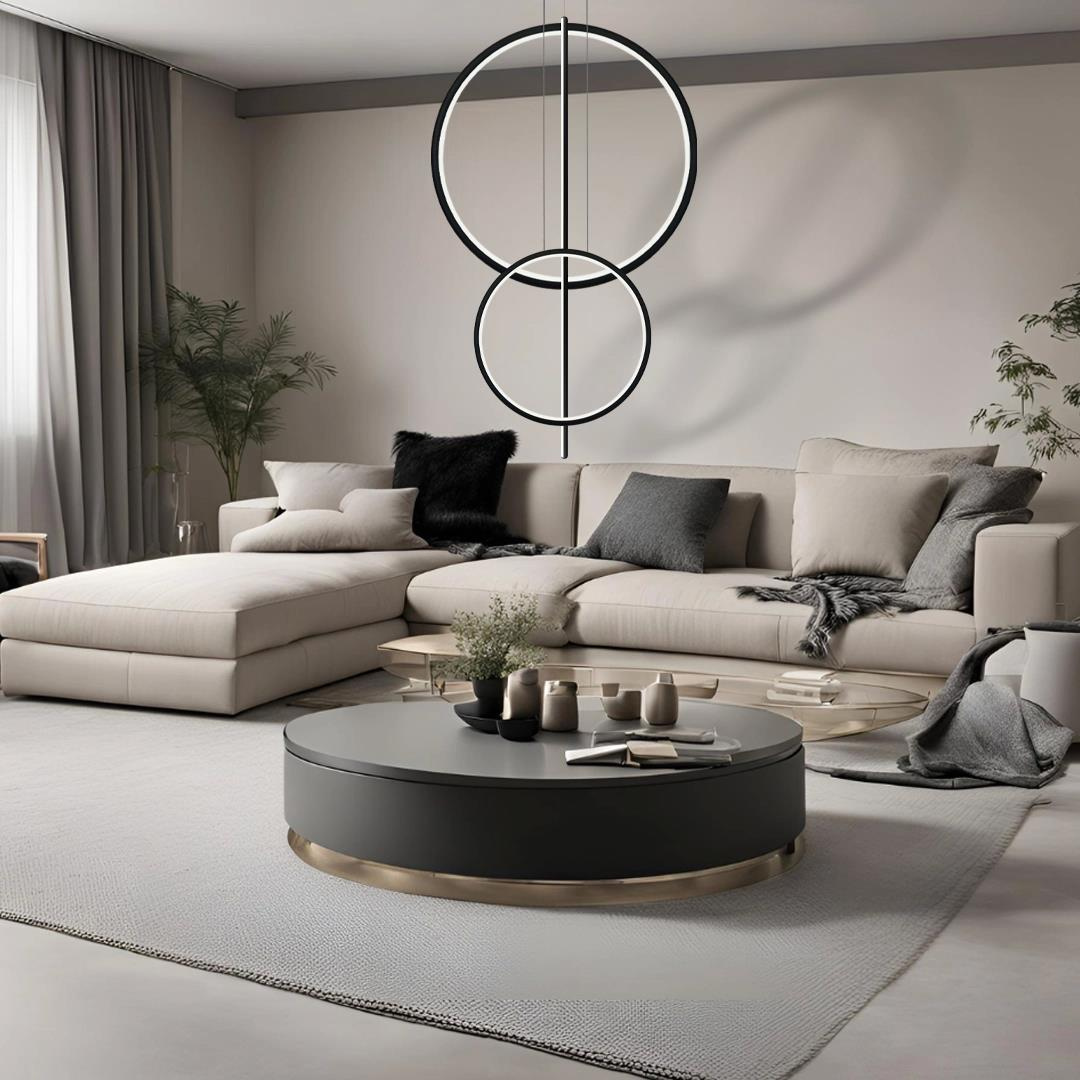 Lampa wisząca Linea No.5 60/40cm czarna 3k - obrazek 4