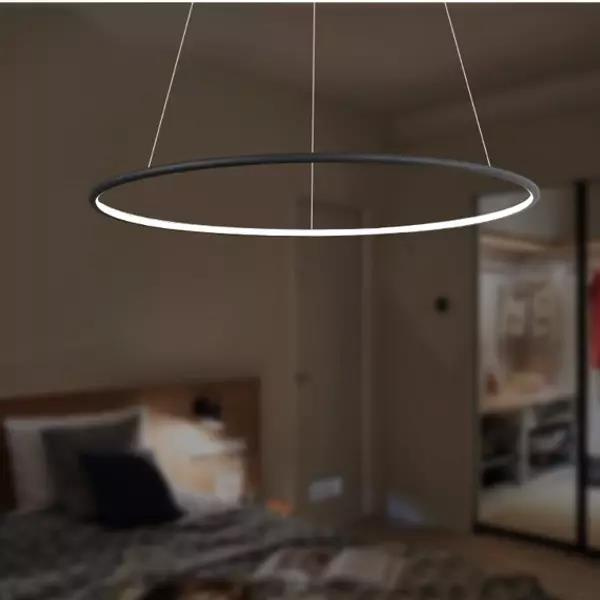 Lampa wisząca Ledowe Okręgi No.1 60cm 2700k czarna ściemnialna - obrazek 4
