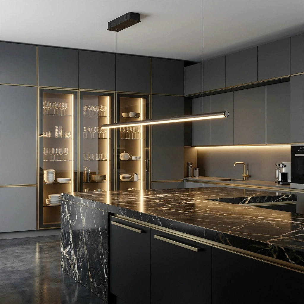 Lampa wisząca Linea No.1B 100cm 4k czarny ściemnialna - obrazek 4