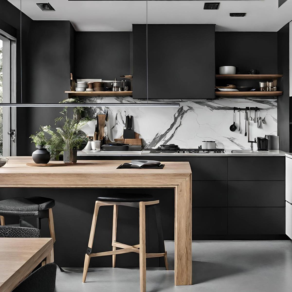 Lampa wisząca Linea No.1B 100cm 4k czarny ściemnialna - obrazek 6