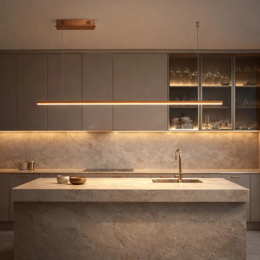 Lampa wisząca Linea No.1B 120cm 4k miedziana - obrazek 5