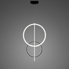 Lampa wisząca Linea No.5 60/40cm czarno biała 3k