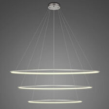 Lampa wisząca Ledowe Okręgi No.3 120cm 3k srebrna Dali
