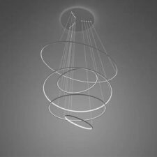 Lampa wisząca Ledowe Okręgi No.5 150cm 4k czarna Dali