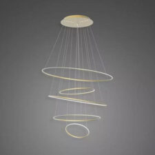 Lampa wisząca Ledowe Okręgi No.5 120cm 4k złoty Dali