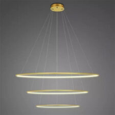 Lampa wisząca Ledowe Okręgi No.3 150cm 3k Dalizłota