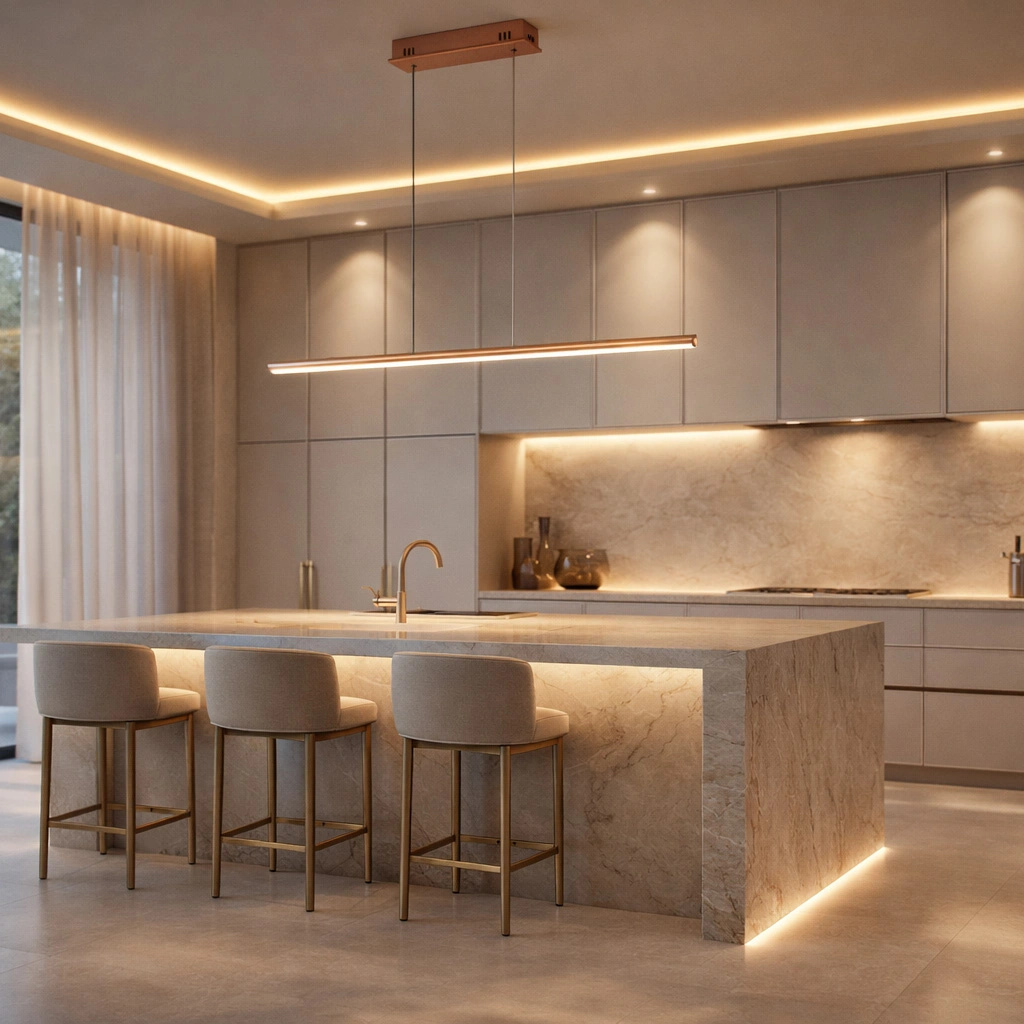 Lampa wisząca Linea No.1 100cm 3k miedziana Dali - obrazek 4