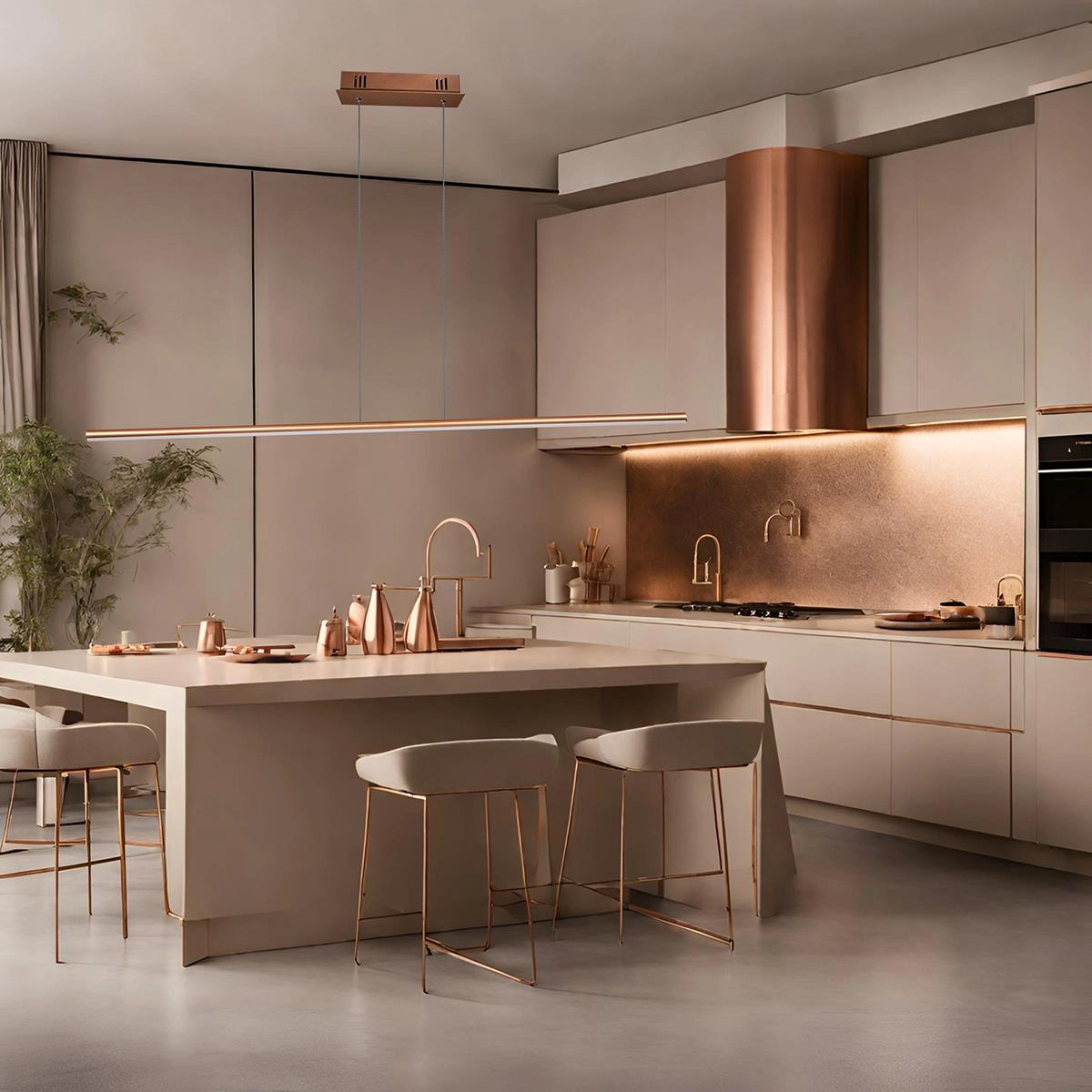 Lampa wisząca Linea No.1 100cm 3k miedziana Dali - obrazek 5