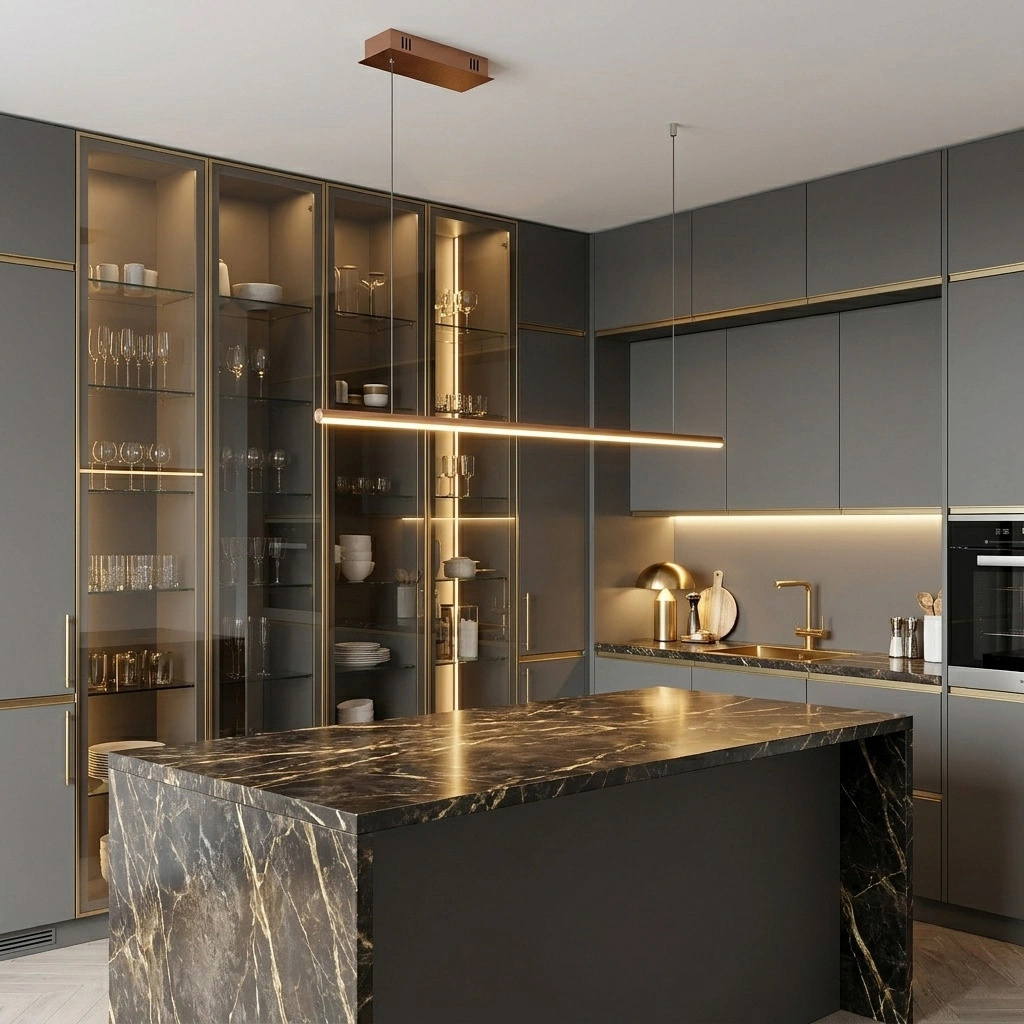 Lampa wisząca Linea No.1B 120cm 3k miedziana Dali - obrazek 4