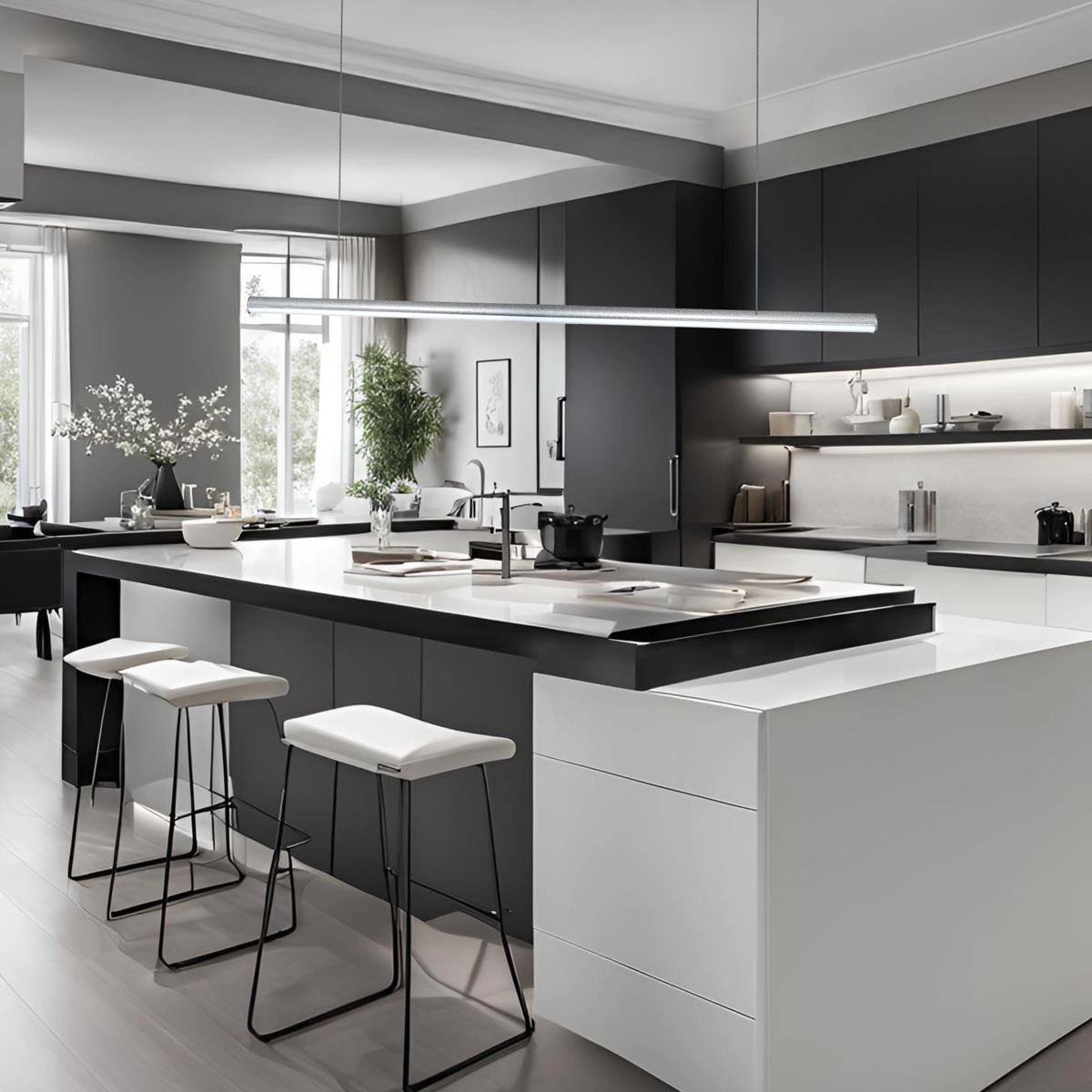 Lampa wisząca Linea No.1B 100cm 3k srebrna Dali - obrazek 5