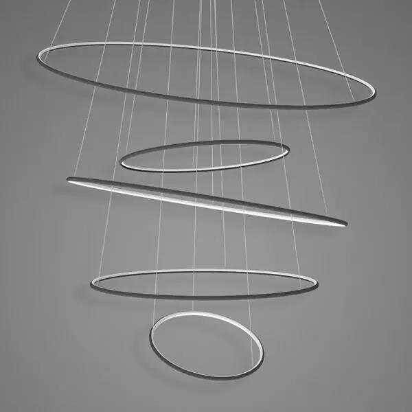 Lampa wisząca Ledowe Okręgi No.5 180cm 3k czarna Dali - obrazek 3
