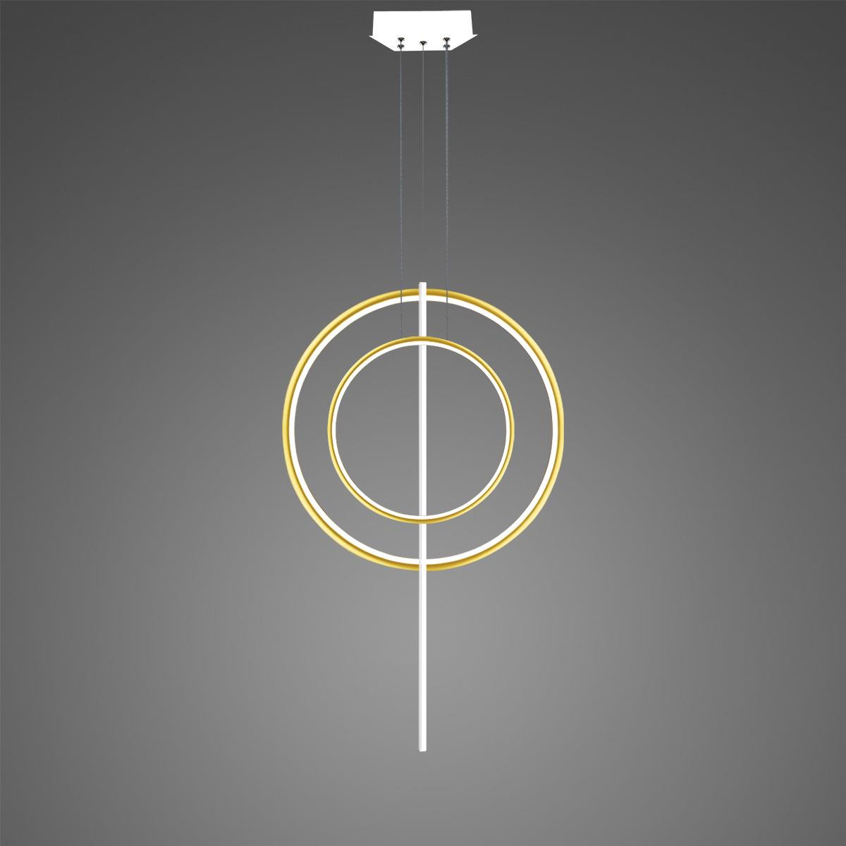 Lampa wisząca Linea No.5 60/40cm złoto-biała Dali3k - obrazek 3