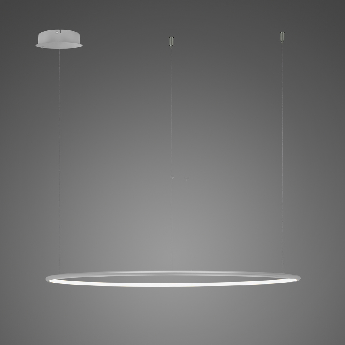 Lampa wisząca Ledowe Okręgi No.1 CO 150cm 3k srebrna ściemnialna - obrazek 3