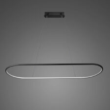 Lampa wisząca Ledowe Okręgi Oval No.1 120cm 4k czarna
