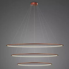 Lampa wisząca Ledowe Okręgi No.3 120cm 3k miedziana pilot