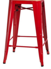 Podstawa hokera 75cm Paris Wood czerwony ( Rozmiar: uniwersalny )