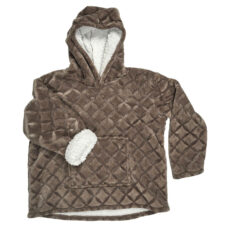 Bluza ocieplana z kapturem/ snuddie brązowa ( Rozmiar: uniwersalny )
