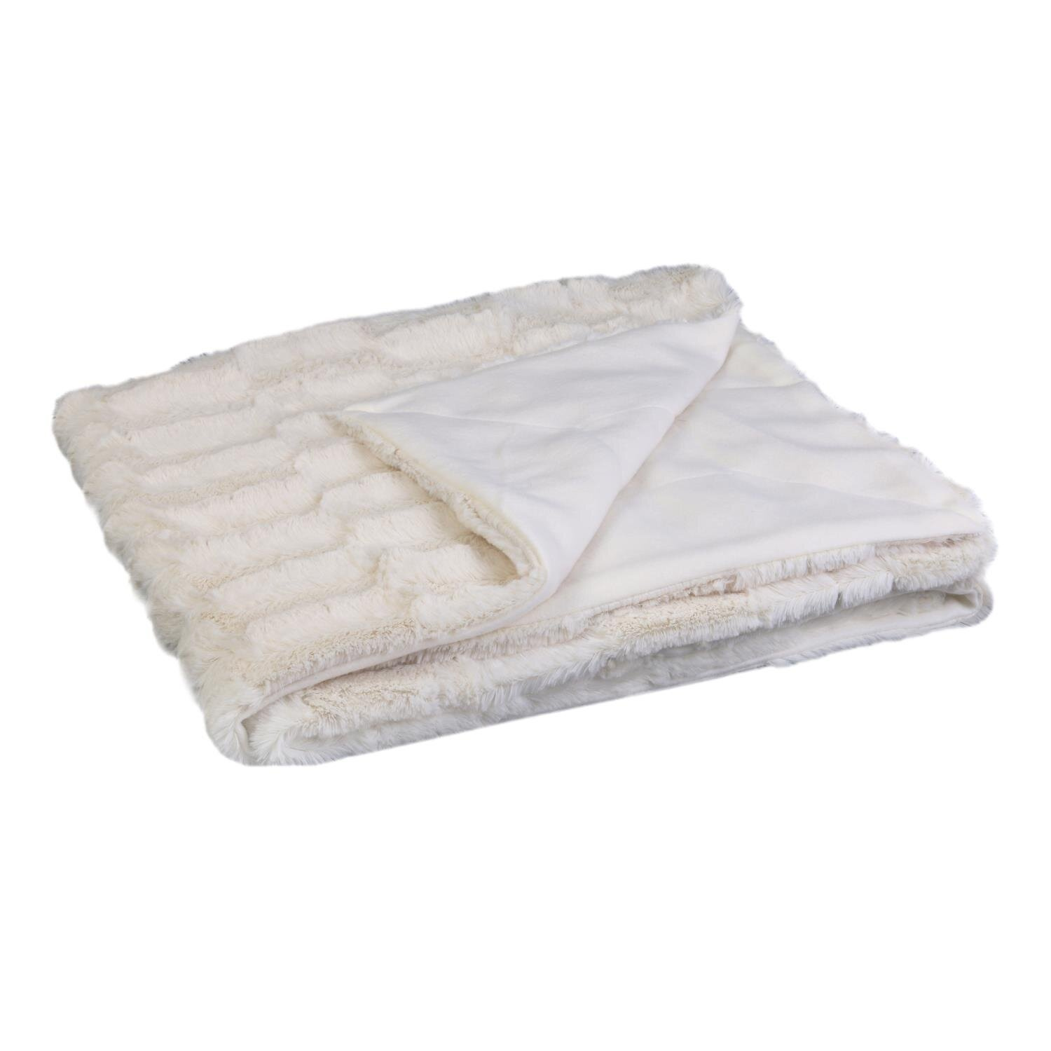 Koc Furry 120x150cm biały z uchwytem ( Rozmiar: uniwersalny ) - obrazek 5