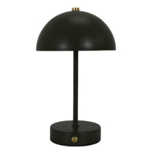 Lampka nocna LED Intesi Funghi czarna bezprzewodowa do sypialni z funkcją ściemniania ( Rozmiar: uniwersalny )