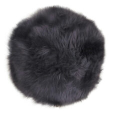 Okrągła poduszka na krzesło futerko jagnięce 35 cm szare do salonu House Nordic ( Rozmiar: uniwersalny )