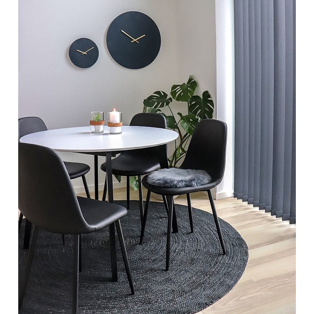 Okrągła poduszka na krzesło futerko jagnięce 35 cm szare do salonu House Nordic - obrazek 3