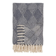 Koc bawełniany Izmir niebieski 130x180 ciepły pled na kanapę ( Rozmiar: uniwersalny )