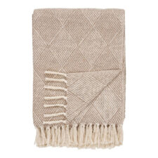 Bursa koc bawełniany dekoracyjny 130x180 taupe do salonu i sypialni ( Rozmiar: uniwersalny )