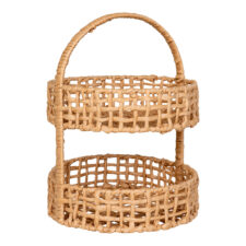 Organizer Anadia kosz dekoracyjny boho z uchwytem z papieru do salonu 39 cm ( Rozmiar: uniwersalny )