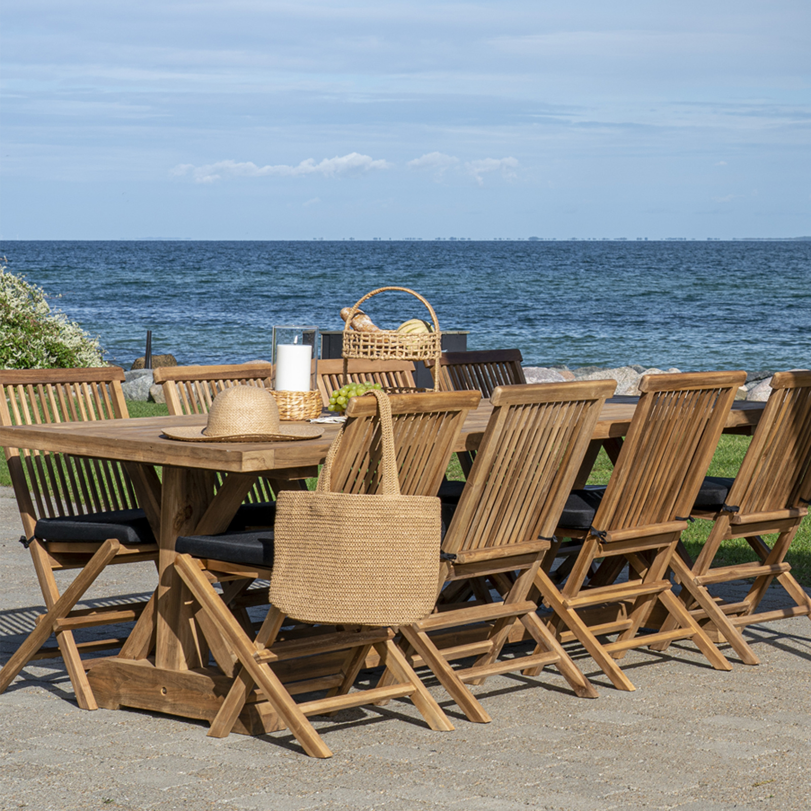 Organizer Anadia kosz dekoracyjny boho z uchwytem z papieru do salonu 39 cm ( Rozmiar: uniwersalny ) - obrazek 3