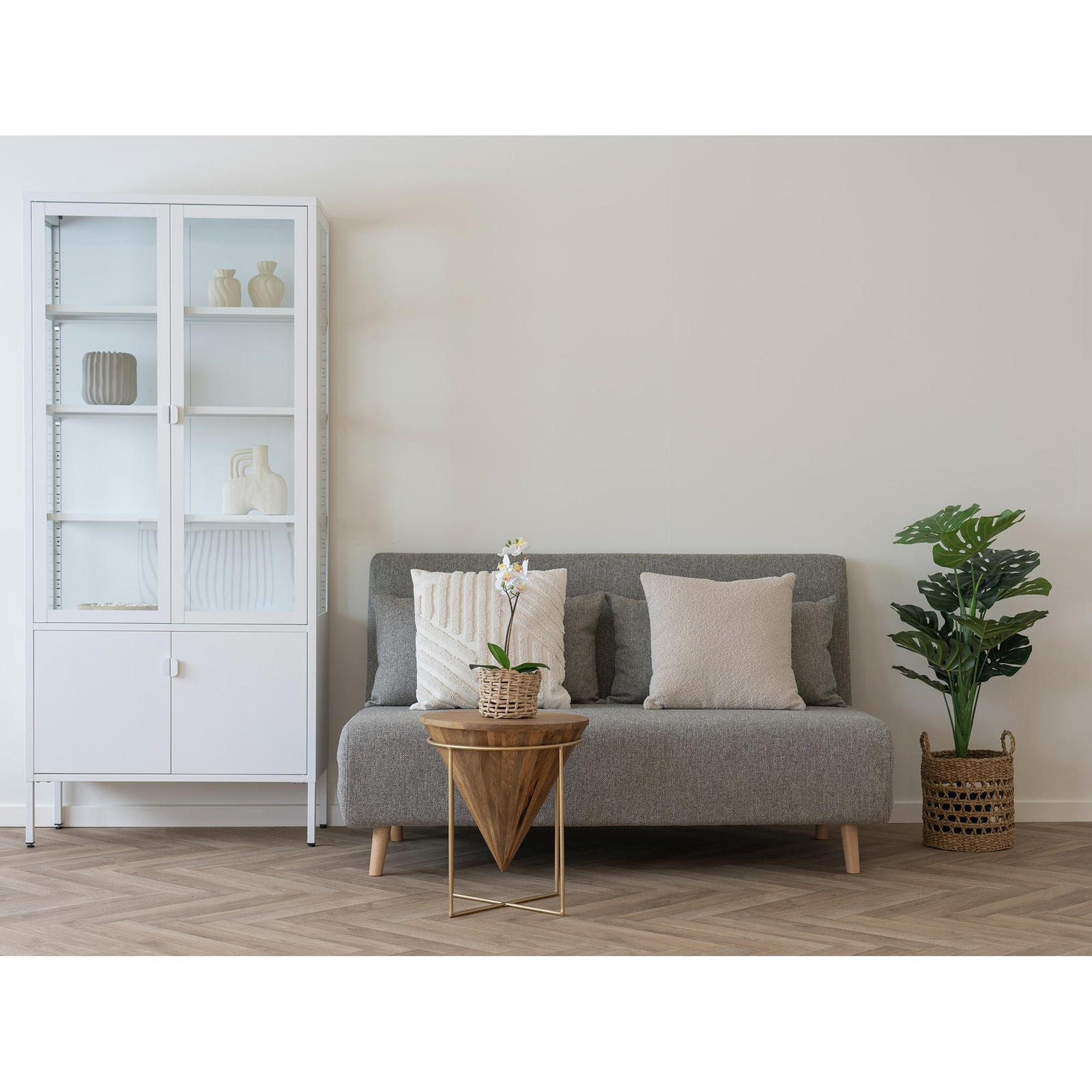 Poduszka dekoracyjna Savannah boucle beżowa 45x45 do salonu i sypialni - obrazek 5