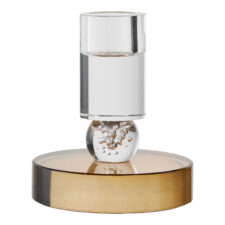 House Nordic świecznik szklany brązowo-biały nowoczesny do salonu 10 cm ( Rozmiar: uniwersalny )